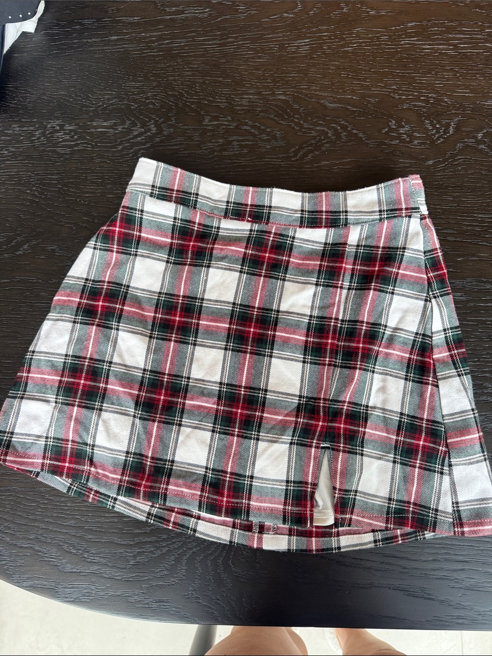 Hollister Plaid Mini Skirt in Red, White, and Black